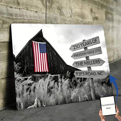 1 Tranh canvas tùy chỉnh kỷ niệm 250 năm thành lập Hoa Kỳ, Poster tùy chỉnh, Văn bản cá nhân hóa cho gia đình, Tranh treo tường tùy chỉnh, Chọn phông chữ, Hình ảnh tùy chỉnh, Quà tặng kỷ niệm, Quà tặng bạn bè, Đồ vật tùy chỉnh, Tác phẩm nghệ thuật trang trí nhà kho mang tính yêu nước cá nhân hóa, Có chỉ dẫn hướng, Trang trí tinh tế Có thể sử dụng trong phòng khách, phòng ngủ, văn phòng, phòng trà, gia đình, nhà hàng và những nơi khác, tạo bầu không khí ấm cúng Khung tùy chọn