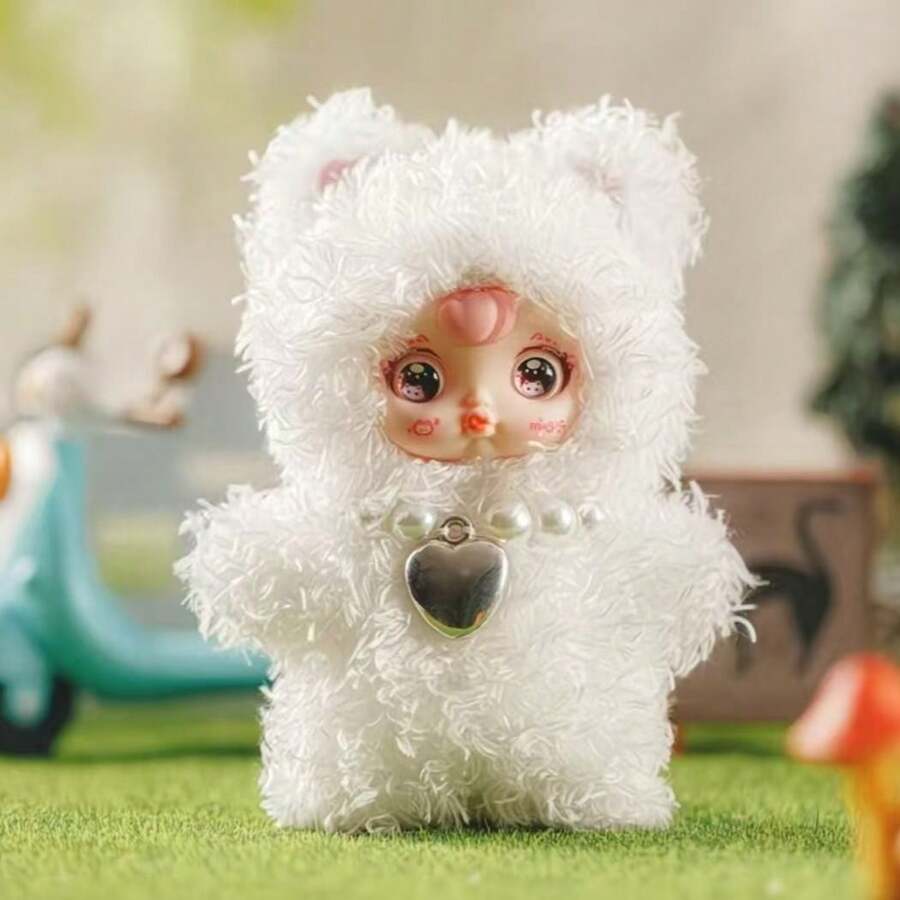 Cute Cat Plush Doll "Meow" Blind Box Mystery Figurine, Handmade Decorative Doll, Random Style, Relaxing Decor For Office Desk, Car, Home Bedroom, Backpack Pendant, Perfect Birthday, Mother's Day, Teacher's Day, Graduation, Back To School Gift For Friends, Family And Couples (Non-Plush) - Multicolor - View 1