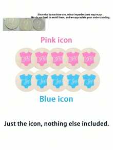 13件套性别揭晓游戏棋盘游戏,包含10个游戏棋子、1卷绳子、1个支架,趣味迎婴派对用品(男孩或女孩皆可),桌面装饰(T恤) - 彩色 - 查看 10