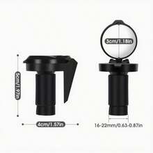 2pcs/Set Bicycle Rearview Mirrors With Wide Angle Convex Lens, 360 Degree Rotatable, Foldable Design, Ideal Accessory For Black Bicycles - Multicolor - View 6
