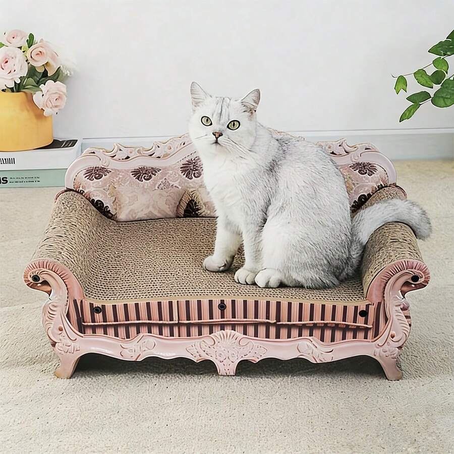 1pc Cat Scratching Sofa, Cat Scratch Pad, Leisure Recliner, Multi-Functional Cat Resting Furniture, Suitable For Small Cats