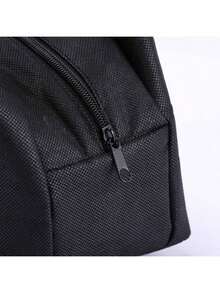 拉链午餐盒袋，防水手提保温午餐袋，简约铝箔保冷袋 - 黑色 - 查看 5