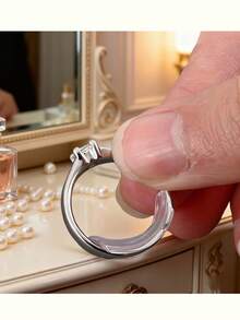 8pcs Transparent Silicone Ring Size Adjusters, Unisex, Adjustable Ring Size Without Replacement - Ring Adjuster - View 7