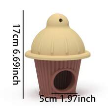 Mushroom Design Bird House - Weatherproof Outdoor Bird House, Suitable For Sparrows, Parrots And Small Birds, Easy To Hang, Decorative Bird Nest With Drainage Holes, For Bird Lovers, Suitable For Garden Or Balcony Decoration. - one-size - View 6