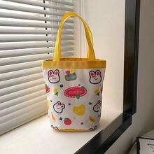 1pc Cute Cartoon Color-Blocking Handbag, Adorable Large Capacity Commuter Tote Bag, Soft And Healing Style! Foldable Portable Shopping Bag, Versatile Cute And Durable Tote Bag - Multiple Styles - View 24