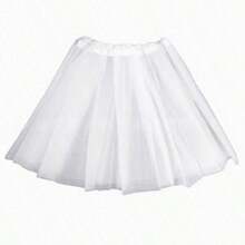 蓬蓬薄纱洛丽塔芭蕾舞裙，女士及儿童婚纱角色扮演无裙撑裙 - 白色 - 查看 6