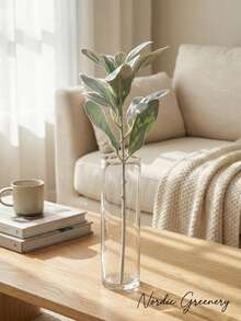 1 pezzo Stelo finto di orecchio di agnello, pianta artificiale floccata, foglie finte, adatto per casa, matrimonio, fai da te, composizioni floreali, decorazioni autunnali, decorazioni per la stanza, decorazioni per la scrivania, decorazioni per il giardino, regalo di San Valentino, regalo di compleanno, regalo di laurea - Multicolore - Visualizzare 3