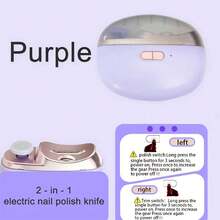 Máy cắt và đánh bóng móng tay điện 2 trong 1 với đèn LED, chức năng chống kẹp, đánh bóng và làm mịn móng, sạc USB, dụng cụ chăm sóc móng đa năng dùng tại nhà và salon, phù hợp cho mọi lứa tuổi, món quà lý tưởng. - nhiều màu - Xem 11