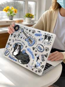 Chiếc túi đựng laptop trong mờ nguyên khối này có thiết kế hình chú cún hoạt hình và đàn guitar điện. Nó nhẹ, chống sốc và tương thích với các mẫu Air 13 inch và 15 inch, cũng như các mẫu Pro M2 và M3 14 inch. Kết hợp khả năng chống bám vân tay, chống sốc và tản nhiệt, đây là món quà hoàn hảo cho các dịp lễ và sự kiện đặc biệt. - Xem 3