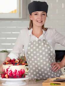 1 chiếc mũ đầu bếp unisex, mũ len đầu bếp cho nam và nữ, mũ nấu ăn nhà bếp có thể điều chỉnh với phần trên bằng lưới thoáng khí, mũ len sushi cho người lớn - Nhiều màu - Xem 3