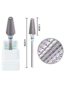 Bộ mũi khoan móng tay 5 trong 1 bằng cacbua vonfram, xoay kép, tạo hiệu ứng núi lửa/lốc xoáy, giúp loại bỏ nhanh chóng lớp gel acrylic cứng. - Nhiều màu - Xem 2