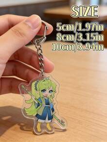 1pc Customized Anime Acrylic Keychain - Personalized Photo, Cartoon Character Keychain, Cute Backpack Pendant, Suitable For Phone, Car Keys, Anime Fans, Teenagers, Friends' Gift, Great For Valentine's Day, Birthday, Christmas, New Year, Graduation, Party Favors - Multicolor 1 - View 3
