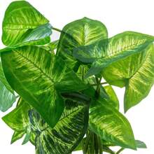 1 pieza Planta artificial en maceta múltiples estilos, follaje falso realista con maceta de vidrio transparente, ornamento de escritorio interior para decoración del hogar y sala de estar - A - Ver 6