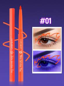 HANDAIYAN 12 件荧光眼线笔套装，防紫外线防水眼影，彩色眼线凝胶笔，适合万圣节、圣诞节、秋冬、派对、角色扮演、节日礼物 - 彩色 - 查看 11