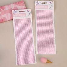 Rhinestone Stickers: Self-Adhesive 3mm Round Acrylic Gems For Crafts, Hair, Face, Makeup, & Eye Corner Decoration. Teardrop & Bling Jewel Stickers Ideal For Prom, Photography, & Worthy Face Makeup Looks - Multicolor - View 3