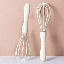 1个耐高温硅胶烘焙手持搅拌器，多功能奶油蛋打蛋器，手持式打蛋器，厨房烘焙工具，鸡蛋搅拌器，婴儿辅食搅拌器，奶油刮刀，食物夹，油刷套装 - 白色 - 查看 11