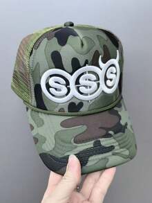 1pc Summer Breathable Mesh Sun Hat, Unisex Letter Embroidery Curved Brim Baseball Cap - Baseball Cap - View 6