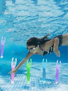 5.9in Random Color PVC Squid Diving Toy, Swimming Pool Water Play Toy - Multicolor - View 5