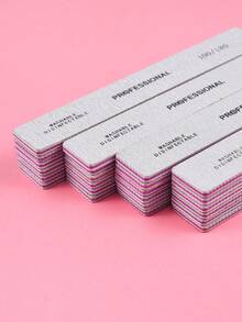 25/10/5/3 piezas Limas de uñas profesionales - Juego de limas de uñas de 100/180 granos, tablas de esmeril lavables de doble cara para arte de uñas y manicura, artículos imprescindibles para técnicos de uñas - Multicolor - Ver 5