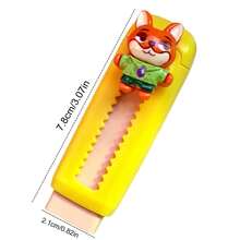 1pc Cartoon Nick And Judy Pattern Stretchy Eraser, Comfortable Grip, Refillable Core, Reusable, Won't Damage Paper, Cute Cartoon Design, Exquisite Gift, Essential For Study, School And Office - Multicolor - View 9