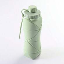 Collapsible Water Bottle Large Capacity Outdoor Travel Sports Portable Silicone Water Bottle High Temperature Resistant  Telescopic Folding Cup - Hồng - Xem 9