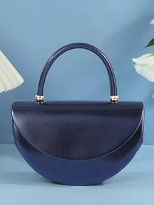 Túi xách thời trang tối giản sang trọng mới, túi cầm tay cao cấp màu trơn dành cho nữ, thích hợp cho tiệc cưới, dạ hội, đeo chéo vai bằng dây xích kim loại có thể tháo rời, món quà thanh lịch dành cho phái đẹp. - Xanh đậm - Xem 6