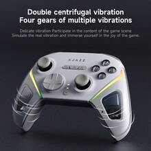 Tay cầm chơi game AJAZZ Galaxy GP100 đa năng với 3 chế độ kết nối không dây, cần điều khiển tuyến tính hiệu ứng Hall, nút bấm cơ học, pin dung lượng lớn 800mAh, đèn nền RGB, tốc độ phản hồi 1000Hz. - Xem 6