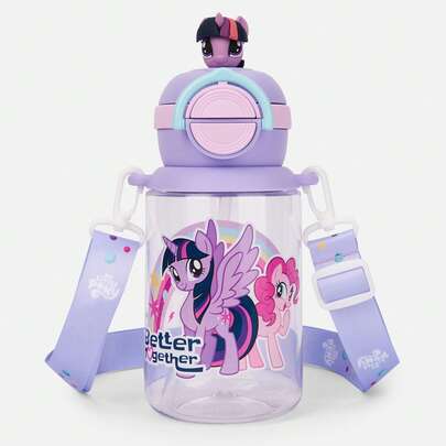 Balabala Bình nước trẻ em My Little Pony 2026, thiết kế nắp kép, họa tiết hoạt hình dễ thương, chống rò rỉ, đồ uống mùa hè tiện dụng.