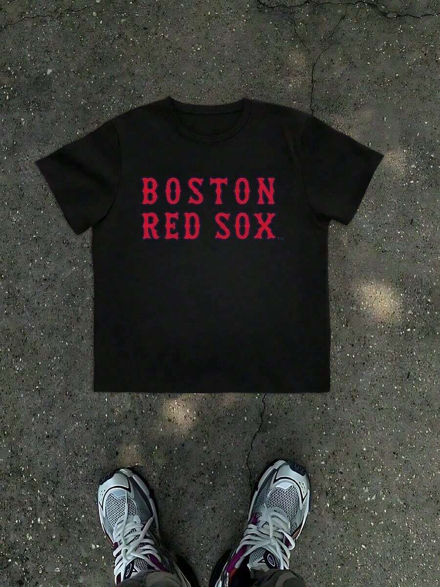 High-Quality1Pcs  Print Men's TShirt Baseball Team Fan Apparel 100% Cotton TShirt Men's Summer Casual Tee Gift For Men Stylish100Cotton - 黑色 - 查看 1