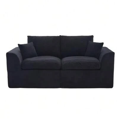 Modern Minimalist Stoffsofa Zweisitzer-Wohnzimmersofa Weicher Und Bequemer Sessel Komplett Mit Kissen Freizeitsofa Im Nordischen Stil Wohnzimmer, Schlafzimmer