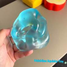 Large Transparent Ball Malleable Squeeze Toy, Maltose-Like Oily Texture Slow Rebound Stretch Play Toy, Desktop Decor, Birthday Gift Small Item - Multicolor - View 5