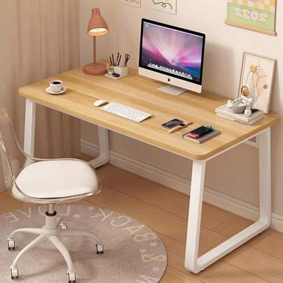 Modern Computer Desk Simple Style Study Table For Home Office, Wooden Writing Desks PC Table For Bedroom