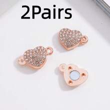 Heart-Shaped Magnetic Clasp Pendant, Heart Design Helps DIY Jewelry Magnetic Connector Bracelet Necklace - Multicolor - View 21