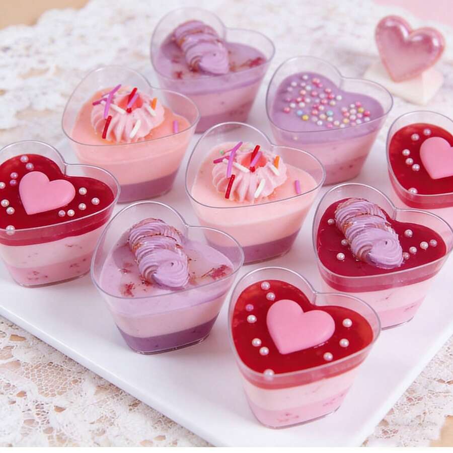 5oz Copas de postre, Copas de tiramisú, Copas de plástico transparente para tartas, Copas de aperitivos redondas, Para fruta, pudín, mousse, helado, fiestas, bodas, Día de San Valentín, Año Nuevo