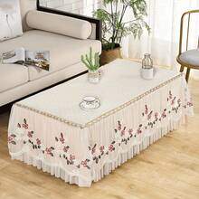 Mantel rectangular para mesa de centro de cobertura completa, mantel para mueble de TV, cubierta de tela para sala de estar, tapete de mesa para el hogar - Multicolor - Ver 8