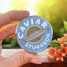 1pc Vintage Blue Round Tin Canister, Designed As A Mini 3-Compartment Storage Box. This Portable Storage Solution Is Perfect For Home Use - Baby Blue - View 2