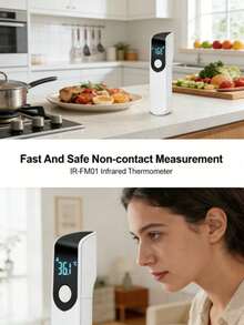 Portable Non-Contact Infrared Forehead & Ear Thermometer, LED Display, Dual Mode For Body, Water & Food Temperature Measurement, Travel, Holiday, Kitchen Essentials - Forehead Thermometer - View 3
