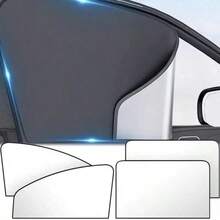 Easypie Selection Bộ 4/2 tấm che nắng từ tính cho ô tô - Màu bạc titan, phù hợp cho xe SUV/Sedan, che nắng phía trước và phía sau. - tấm màn - Xem 5