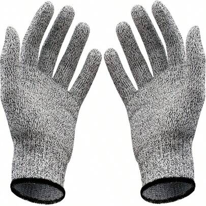 1 Pair High-Quality Cut-Resistant Gloves, For Kitchen Use, Machine Washable, Comfortable & Flexible, Lightweight, Suitable For Both Hands. Cut-Resistant Gloves For Glass Handling, Scratch-Resistant, Suitable For Kitchen Tasks Like Meat Cutting, Oyster Shucking, Fish Filleting, As Well As Cutting, Gardening, Woodcarving, Cleaning, Assembly And Maintenance. Cut-Resistant Gloves Protect Delicate Skin From Scratches.