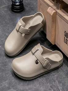 1 Pair Summer Slip-On Sandals, Casual Outdoor Wear Unisex Closed Toe Slippers, Non-Slip Durable Fashion Slides - Multicolor - View 21