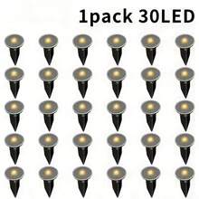 AMILL 30Pcs Solar Ground Lights Outdoor LED Pathway Lights IP44 Waterproof Solar Street Lamp Auto On/Off Landscape Lighting For Garden Yard Lawn Villa Patio Decor - Nhiều màu - Xem 2