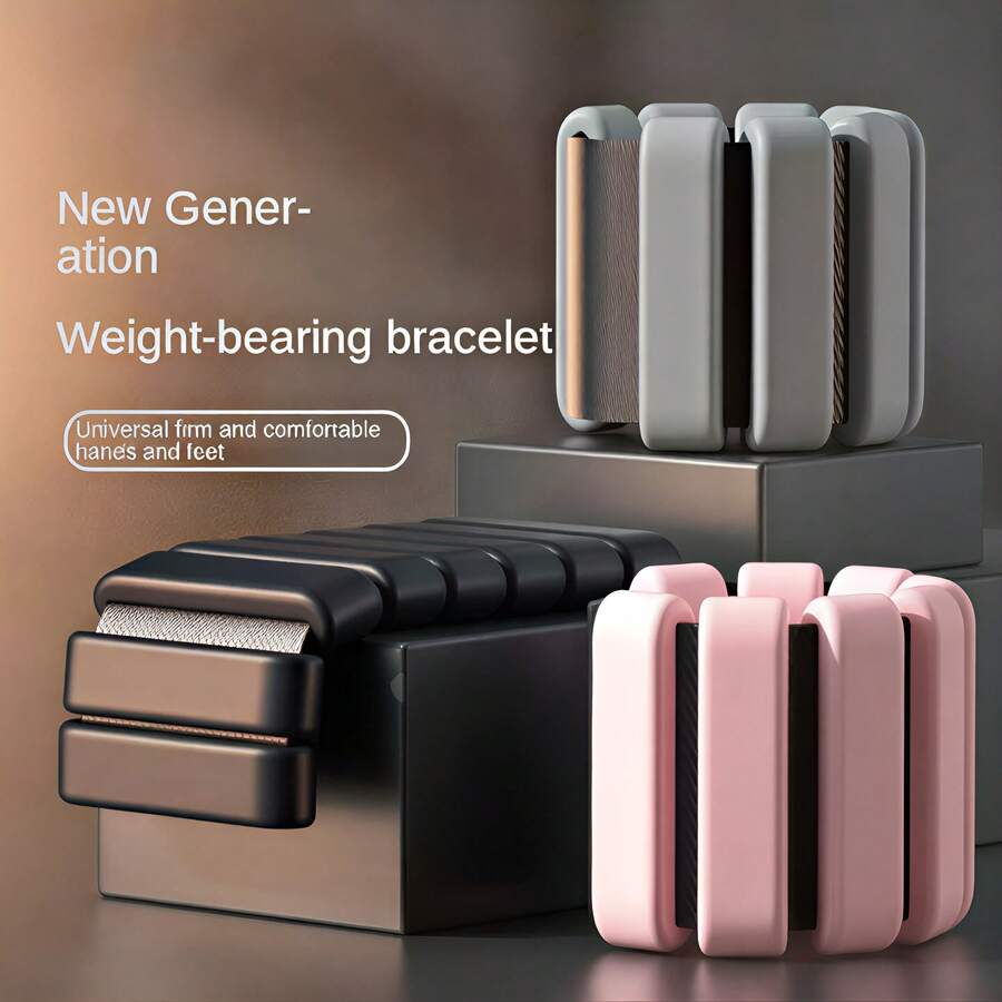 1 Pair Adjustable Weighted Wrist & Ankle Equipment, 1lb (450g) Waterproof Adjustable Silicone Strength Training Fitness Wearable Wrist & Ankle Strap, 2pcs Silicone Weighted Wrist Straps Suitable For Running