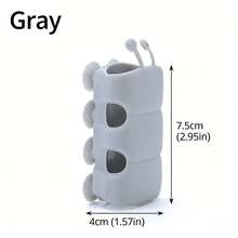 1PC Heavy Duty Shower Suction Cup Holder, No Drilling Soft Glue Mount, Removable Bathroom Shower Bracket - A - View 2