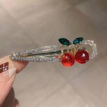 1/2 Set di adorabili fermagli per capelli color ciliegia, fermagli per capelli alla moda con cristalli e perle, fermagli per frangia, fermagli per capelli con singola parola, accessori per capelli adatti per uso quotidiano - Rosso - Visualizzare 15