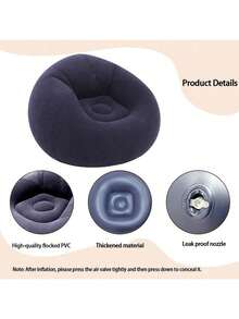 Bộ bàn ghế sân vườn gồm 1 ghế sofa hơi cỡ lớn, được làm từ chất liệu PVC bền chắc, phù hợp cho cả không gian sống trong nhà và ngoài trời, dễ dàng di chuyển và gấp gọn để cất giữ, có thể sử dụng cho các buổi dã ngoại ngoài trời và cắm trại. - ghế sofa bơm hơi phủ nhung - Xem 7
