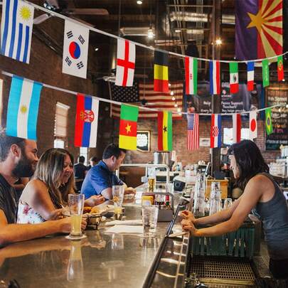 32 piezas Banderas de Banderines de Estilo Rústico, Banderas Internacionales de la Copa Mundial, Decoración para Bares, Restaurantes, Eventos Deportivos y Fiestas