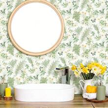 1 Cuộn Giấy Dán Tường Tự Dính Họa Tiết Hoa và Bướm Phong Cách Bohemian, Giấy Dán Tường Phong Cách Đồng Quê Tươi Mát, Giấy Dán Tường PET Không Mối Nối, Chống Thấm Nước, Dễ Dán Và Tháo Gỡ, Thích Hợp Cho Nhà Bếp, Phòng Ăn, Phòng Khách, Lối Vào, Phông Nền Sofa, Phòng Học, Đầu Giường Phòng Ngủ, Trang Trí Tường TV, Sửa Chữa Tủ/Tủ Quần Áo, Trang Trí Nhà Thuê, Ghép Thẳng, 17.32x118.11/196.85/393.7 Inch - Hoa và bướm - Xem 1