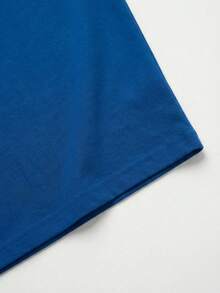 男士巴西00号字母标语双面印花T恤，休闲街头风足球迷T恤，蓝色 - 藍色 - 查看 9