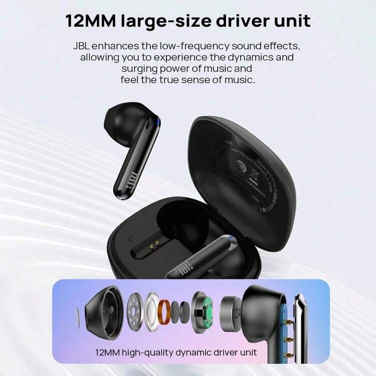 JBL Tai nghe Bluetooth không dây T280TWS X2, sạc Type-C, khử tiếng ồn khi gọi, tai nghe nhạc kiểu bán nhét tai. - Xem 4