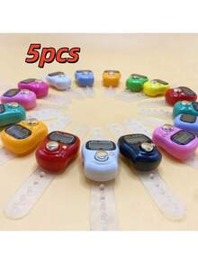 Bộ đếm ngón tay điện tử mini 20-30 chiếc, dạng vòng đeo tay, hiển thị thủ công, nhiều màu sắc để lựa chọn, thích hợp để đếm số lần cầu nguyện, thống kê thể thao, kiểm kê hàng tồn kho, đan len, bộ đếm di động có nút bấm đặt lại. - Nhiều màu - Xem 10